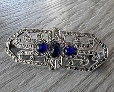 Antique Art Deco Brooch - Solid Silver