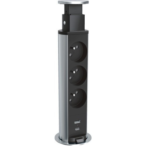 Bloc prises escamotable 3 - escamotable,