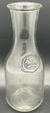 Thick Molded Glass Carafe Maple Leaf Decor, Bistro / Canteen Style »