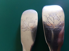 Couvert en argent armoiries