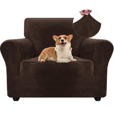 Housse de Canapé en Velours Housse Fauteuil 1 Place Housse de Fauteuil Extens...