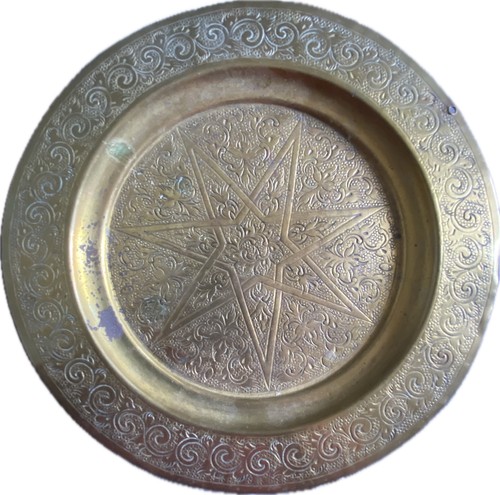 Grande assiette décorative - , en