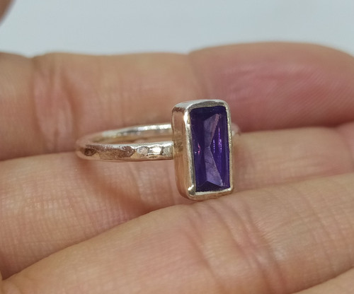 Bague améthyste violette - , en