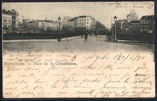 Old postcard Brussels, Place de la Constitution 1904 