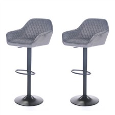 2 X Velours Gris Barre