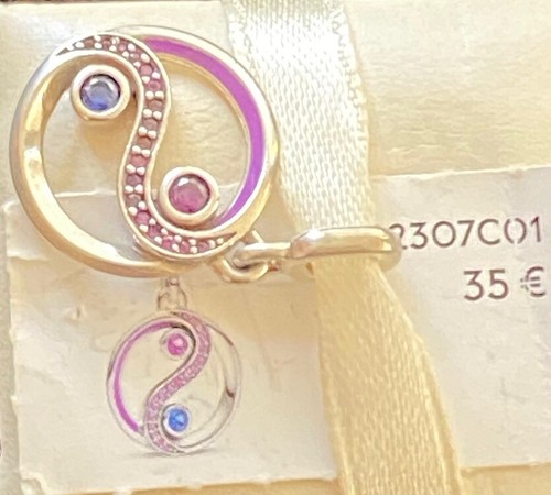 Charm pandora yin yang - yin, le