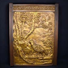 Panneau mural bois sculpté