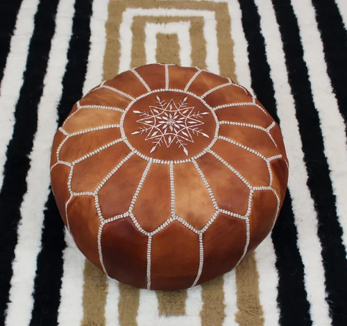Tabouret rond boho pouffe
