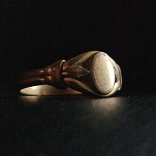 Bague chevalière plaqué or