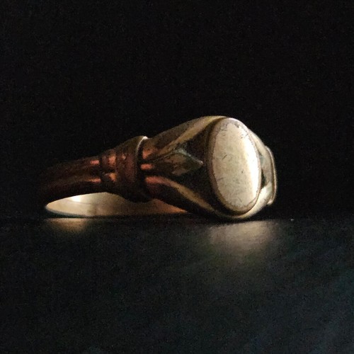 Bague chevalière plaqué - , or