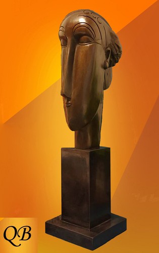 Art deco tete - de, bronze