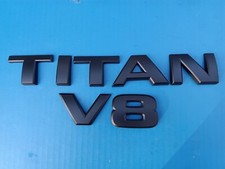 NISSAN TITAN V8 2004-14 BLACK SIDE ONE DOOR EMBLEMS LOGO BADGE USED OEM 