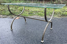 Vintage 1950 Art Deco Glass Bronze Design Bass Table Foot