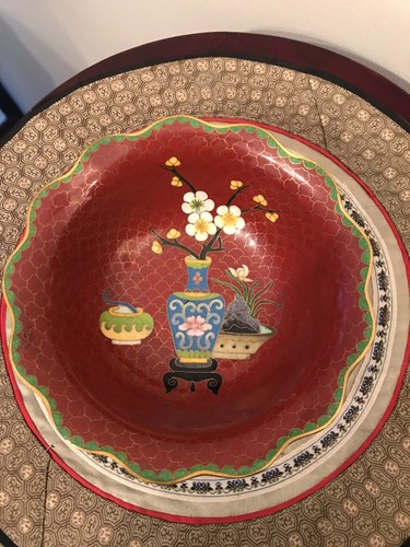 Cloisonne coupe bol vase pot - bol,