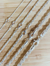 DIAMOND CUT ROPE 925 SOLID STERLING SILVER CHAIN BRACELET MEN WOMEN       ITALY