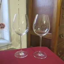 SCHOTT ZWIESEL Signed 2 Large Burgundy or Crystal Tasting Glasses