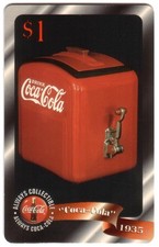 Coca-Cola '96 Coke Refroidisseur/Distributeur (1935) Carte #40 De 48 Téléphone!