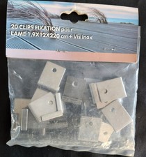 20 Clips Départ Pour Lame 1,9 X 12 X 220 Cm + Vis Inox Neuf 