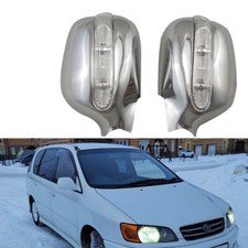Chrome LED Rearview Mirror Side Lid Cover Trim For 96-00 Toyota Picnic Ipsum 2PC