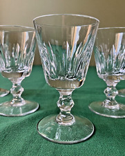 5 verres à liqueur Baccarat Saint Louis (?) - Bouton Diamant