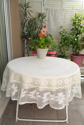 Nappe ronde dentelle - , de
