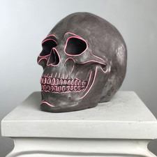 Sculpture de crâne au néon faite à la main, décoration de cour d'Halloween...