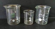 3 Bechers de Chimie en verre