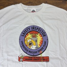 Vintage 2003 The Simpsons Homer Safety Inspector T Shirt Size XL Brand New