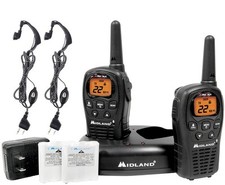 TALKIE WALKIE MIDLAND LXT500 36KMS MICRO CASQUE +CHARGEUR+TRANSFORM. 220V 