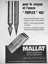 SPECIAL RUBBER MALLAT ADVERTISEMENT FOR RED PENCIL AND BLUE TRIPLEX INK 483
