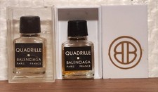 Lot 2 Balenciaga Quadrille Perfume Extracts 2 x 1ml. Plexi box. VG good condition