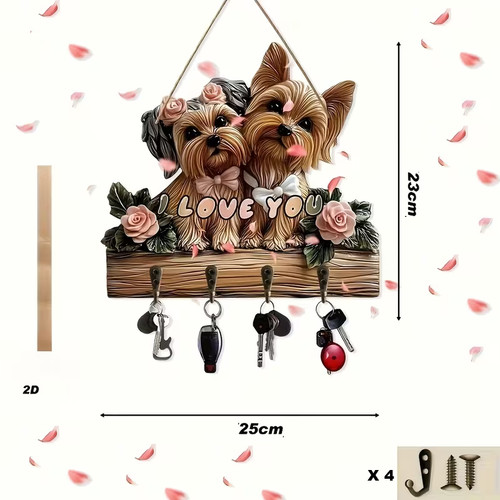 Porte clé mural - clé, en
