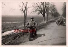 Soldat Allemand Kradschütze Avec Moto NSU 501