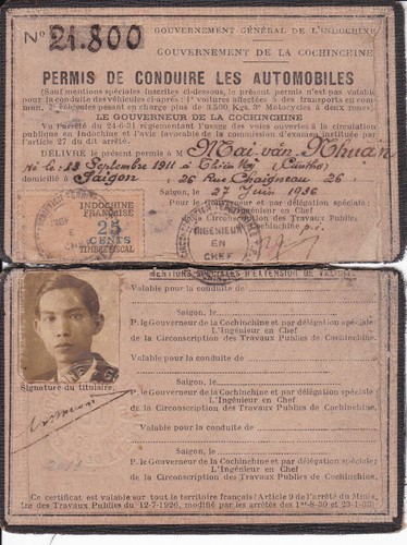 Cochinchine saigon permis de - cochinchine,