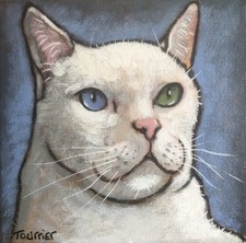Tableau Portrait Chat aux yeux