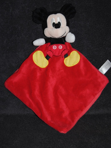 Doudou plat mickey rouge - mickey, pied