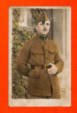 COLORIZED PHOTO POSTCARD / SPANISH OR ITALIAN SOLDIER