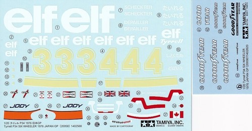 Autocollants tamiya pour 20 - autocollants,