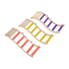  Échelle en bois pour perroquets, 3 pièces : perchoir pour cage, échafaudage et