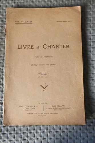 Livre chanter pour - à, la