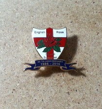 ENGLISH ROSE SCOOTER CLUB RARE ENAMEL MOTORCYCLE BADGE