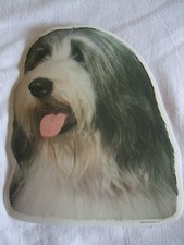 GRAND AUTOCOLLANT - motif  Tête  BEARDED COLLIE N°  2