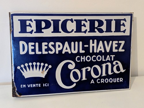 Rare plaque émaillée drapeau - Émaillée,