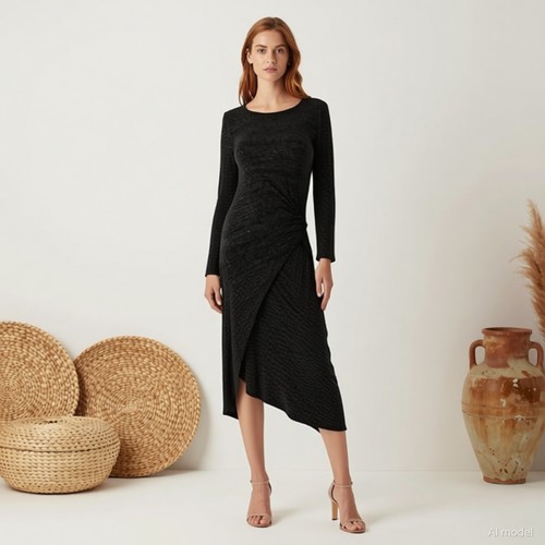 Soirée glam robe - soirée, grise
