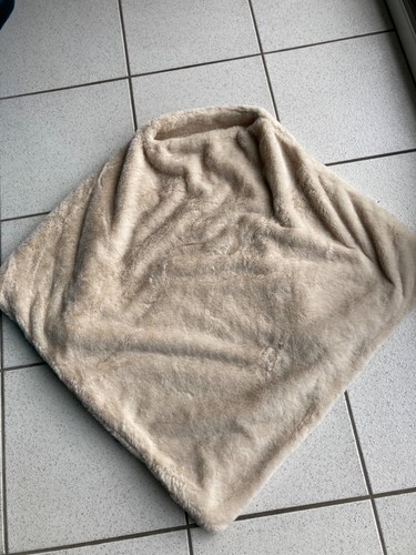 Poncho fausse fourrure écrue - poncho,