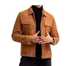 Veste camionneur homme cuir