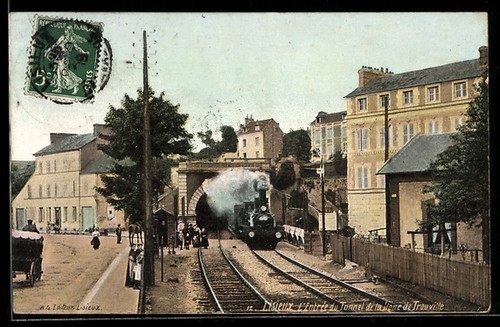 Cpa trouville entrée - cpa, l´entrée