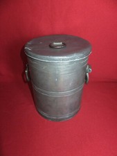 TROYES XVII° IMPORTANT POT A PHARMACIE CYLINDRIQUE EN ETAIN