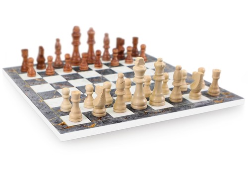 Jeu échecs gris - gris, aspect