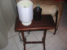 Ancienne Sellette + lampe à